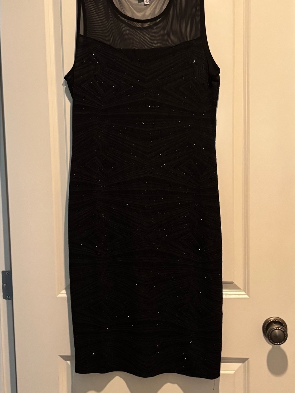 Olivia Matthews Black Sleeveless sparkly Dress
